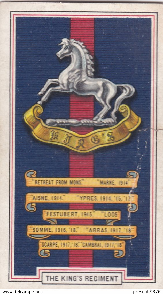 42 Kings Regt   - Army Badges 1939 - Gallaher Cigarette Card - Original - Military - Gallaher