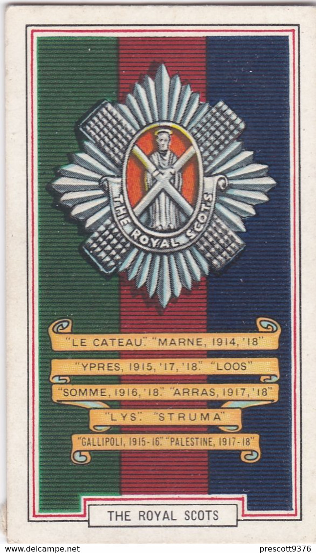 27 The Royal Scots   - Army Badges 1939 - Gallaher Cigarette Card - Original - Military - Gallaher