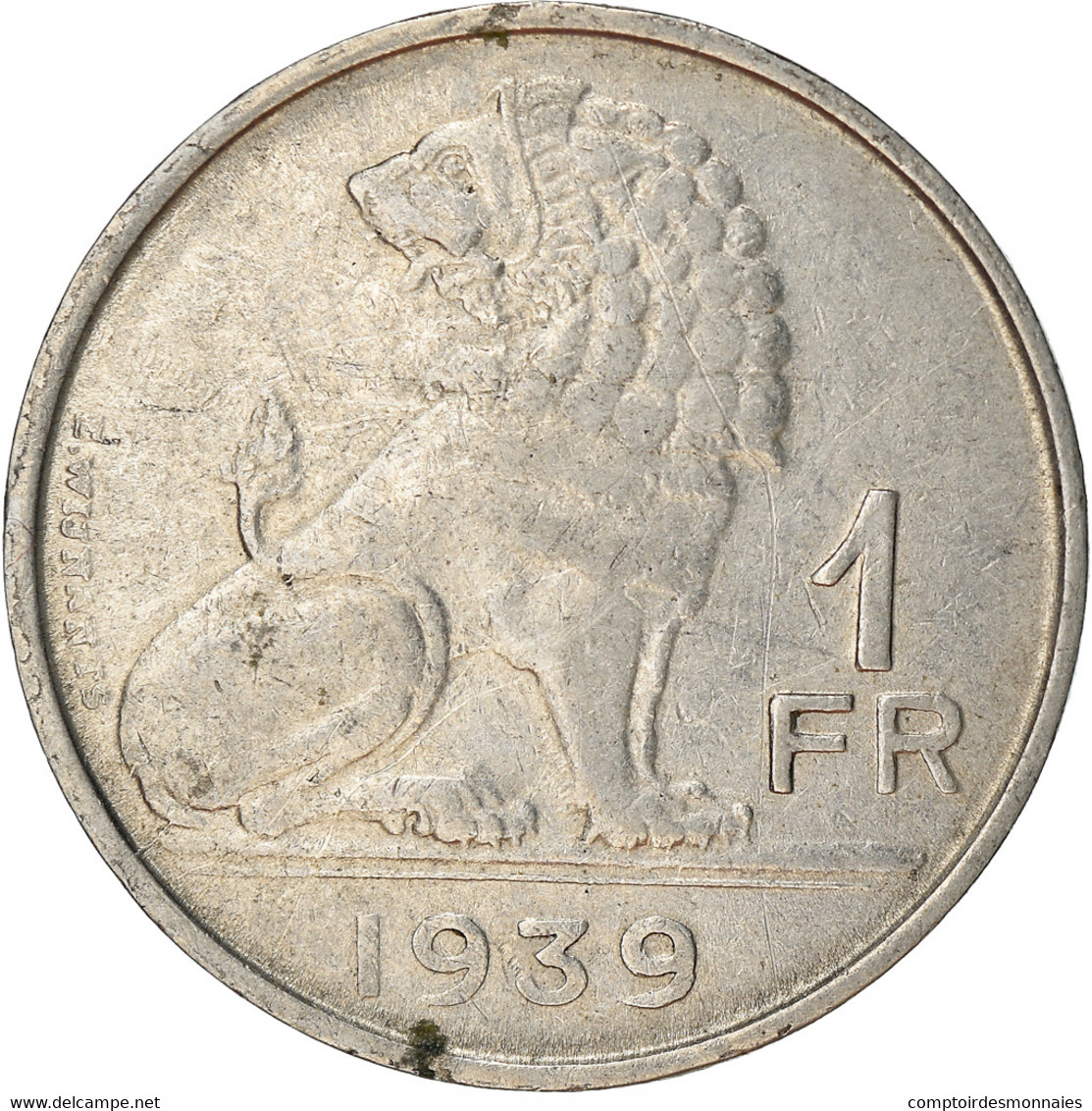 Monnaie, Belgique, Franc, 1939, Bruxelles, TTB, Nickel, KM:119 - 1 Frank