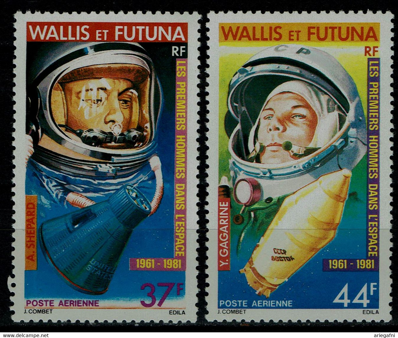 WALLIS AND FUTUNA 1981 SPACE MI No 386-7 MNH VF!! - Oceania