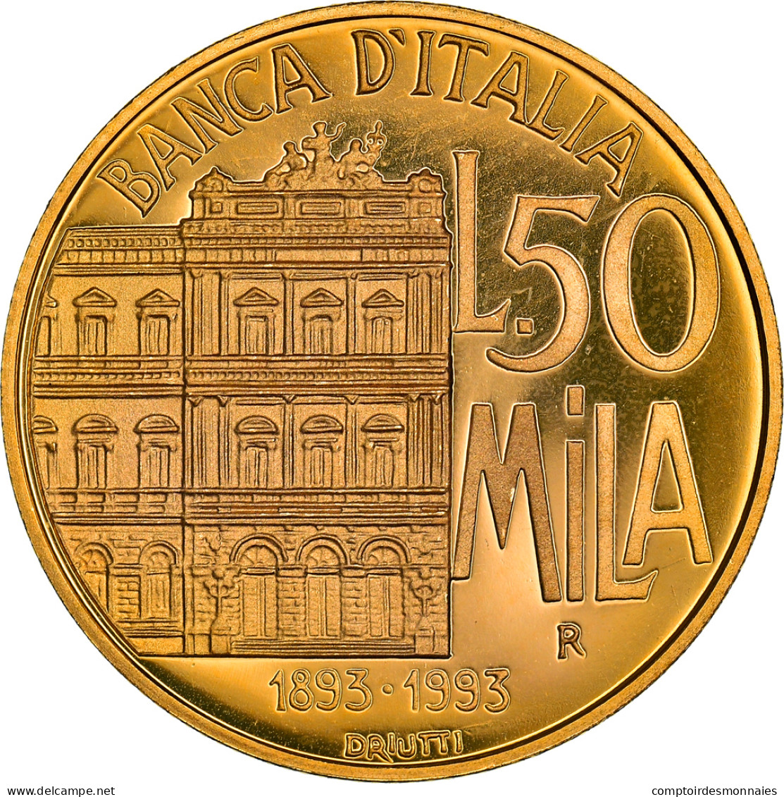 Monnaie, Italie, 50000 Lire, 1993, Rome, FDC, Or, KM:176 - 50 000 Lire