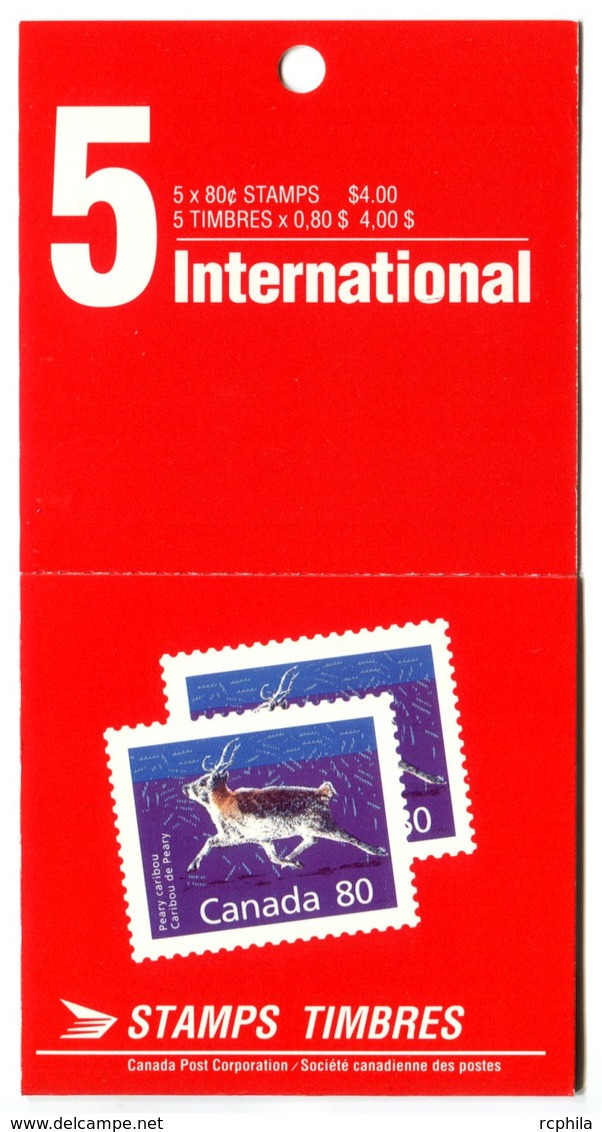 RC 16989 CANADA BK129 PEARY CARIBOU ISSUE CARNET COMPLET FERMÉ CLOSED BOOKLET NEUF ** TB MNH VF - Volledige Boekjes