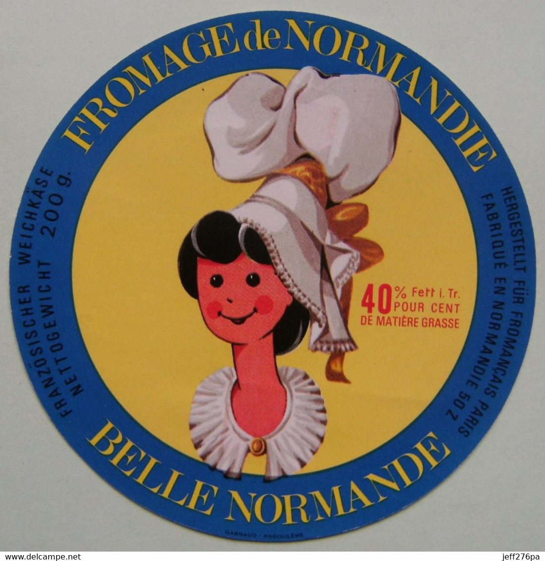 Etiquette Fromage - Belle Normande - Fromagerie ELLE&VIRE à Coutances 50-Z Export - Normandie   A Voir ! - Cheese