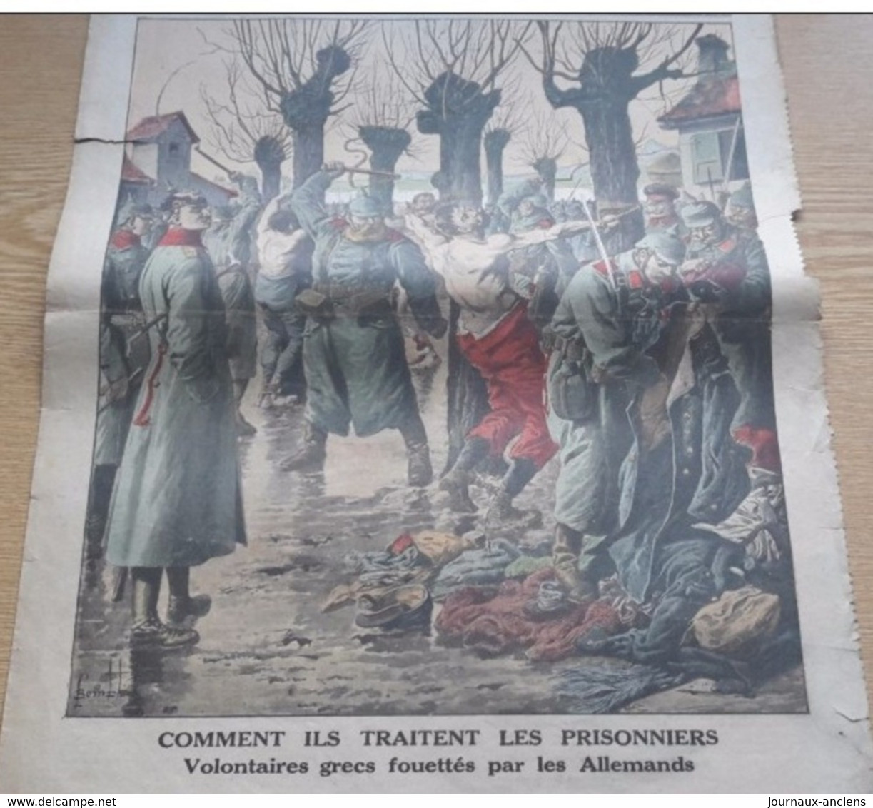 1915 THÉÂTRE SUR LE FRONT  - PRISONNIERS GRECS FOUETTÉS PAR LES ALLEMANDS - LE PETIT JOURNAL - General Issues