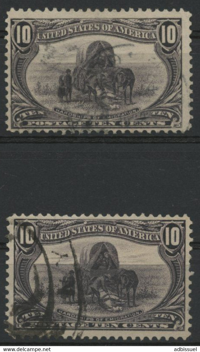 USA N° 290 / N° 134 (x2) Value 45 € Ministry Of Emigration. Used - Usati