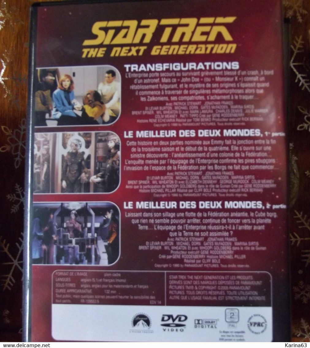 CLASSIC - STAR TREK - THE NEXT GENERATION 3 épisodes - Version Français & Original - PAL 2  : 73 - 74 - 75 - Colecciones & Series