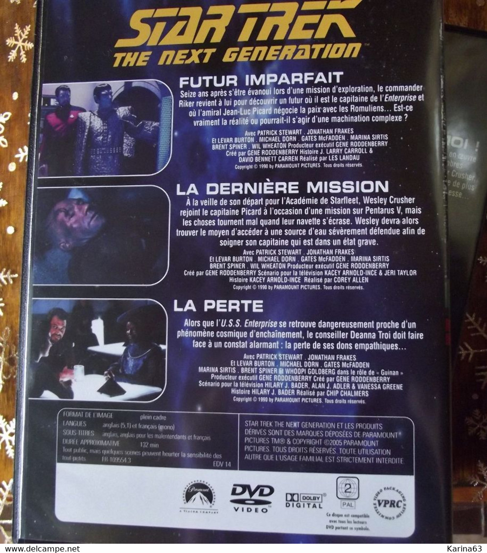 CLASSIC - STAR TREK - THE NEXT GENERATION 3 épisodes - Version Français & Original - PAL 2  : 82 - 83 - 84 - Colecciones & Series