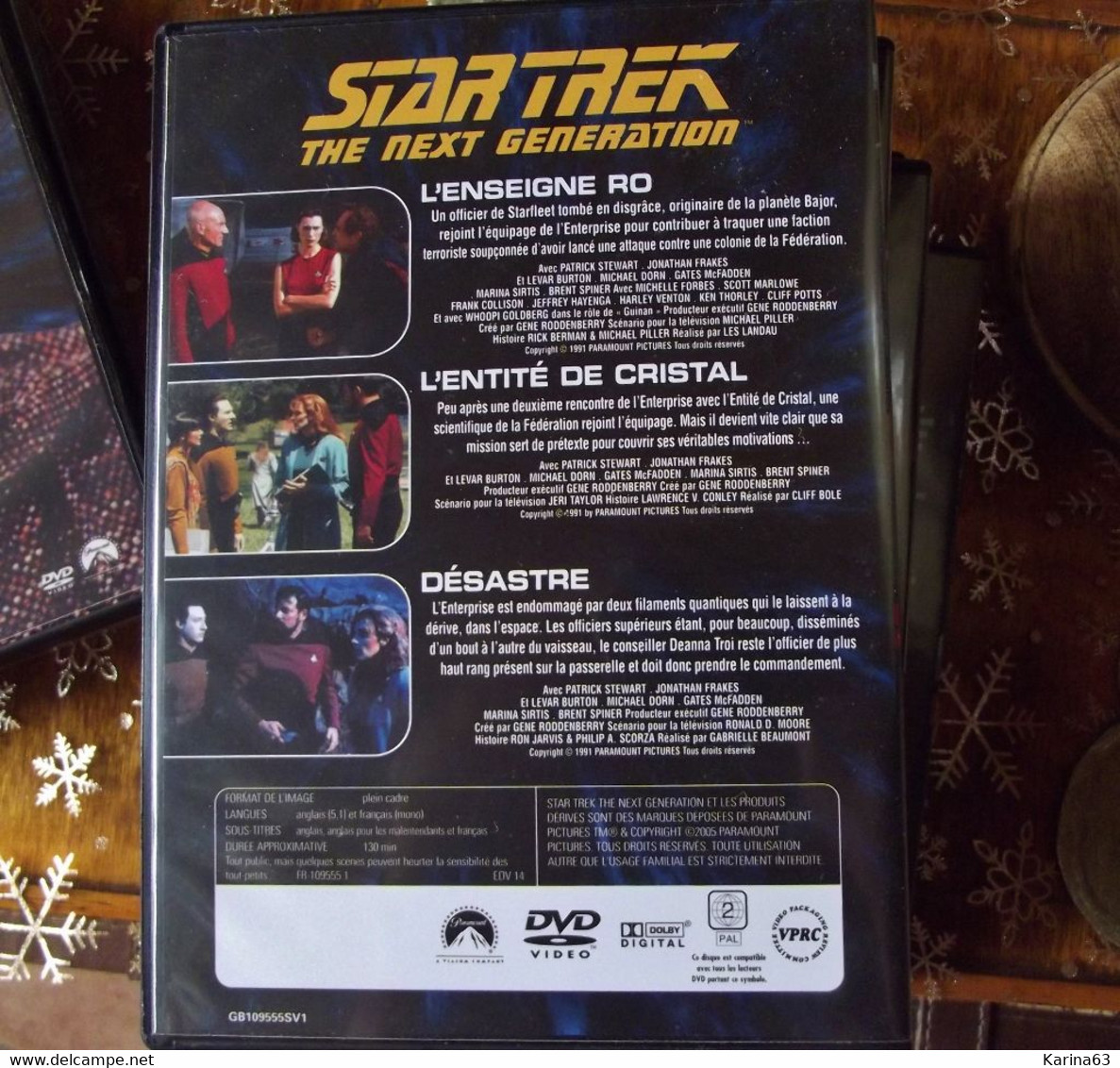 CLASSIC - STAR TREK - THE NEXT GENERATION 3 épisodes - Version Français & Original - PAL 2  : 103 - 104 - 105 - Colecciones & Series