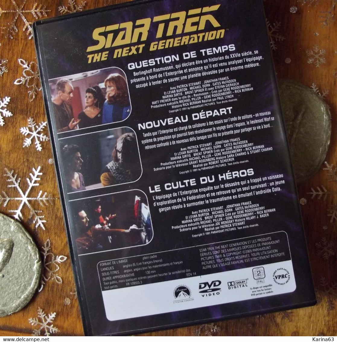 CLASSIC - STAR TREK - THE NEXT GENERATION 3 épisodes - Version Français & Original - PAL 2  : 108 - 110 - 111 - Colecciones & Series