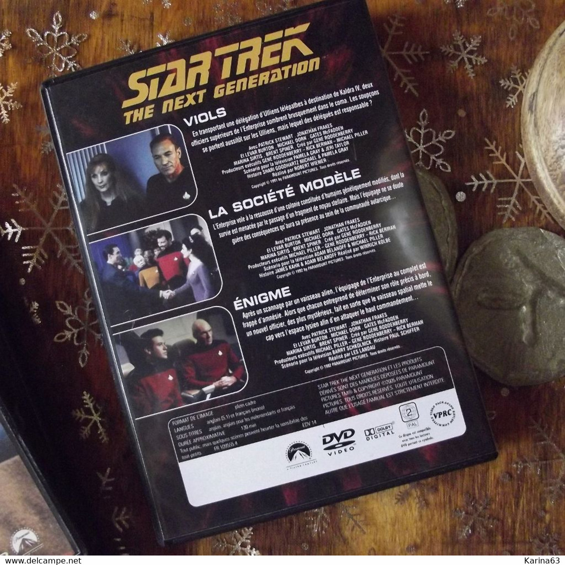 CLASSIC - STAR TREK - THE NEXT GENERATION 3 épisodes - Version Français & Original - PAL 2  : 112 - 113 - 114 - Colecciones & Series