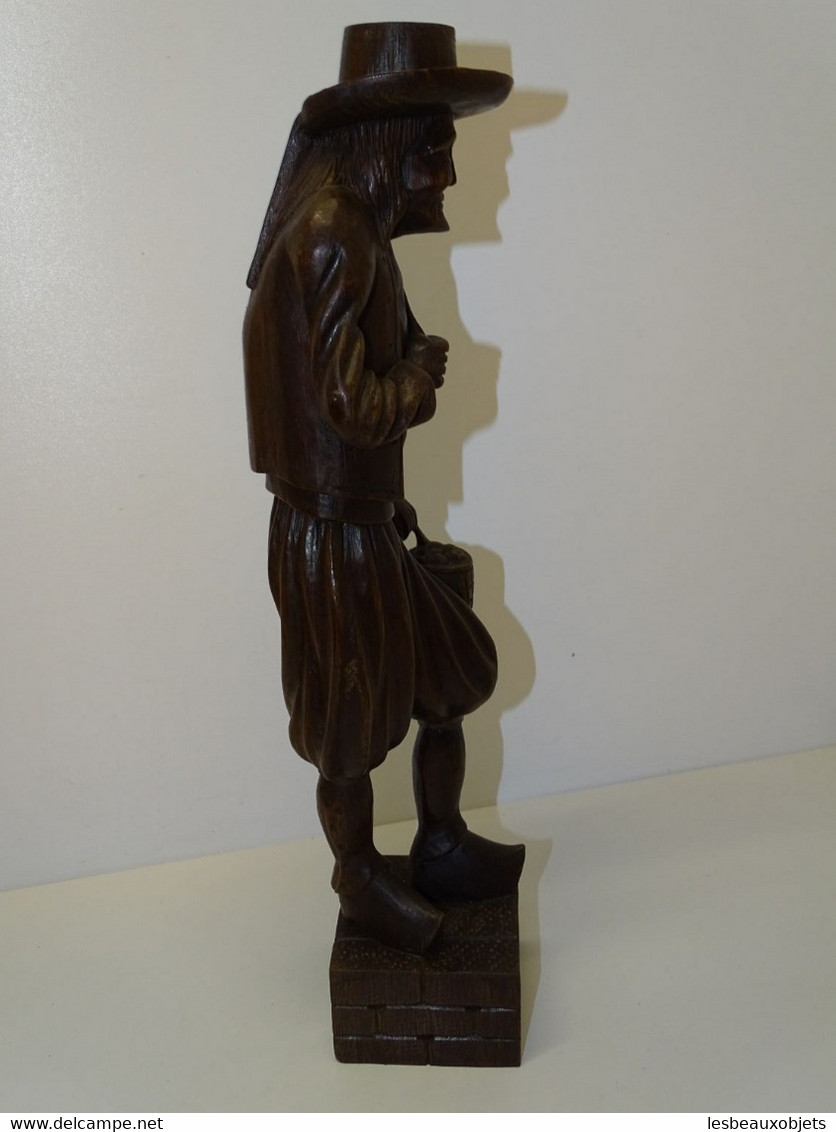 *SUJET PERSONNAGE BRETON BOIS Sculpté COLLECTION DECO VITRINE ART POPULAIRE  E - Holz