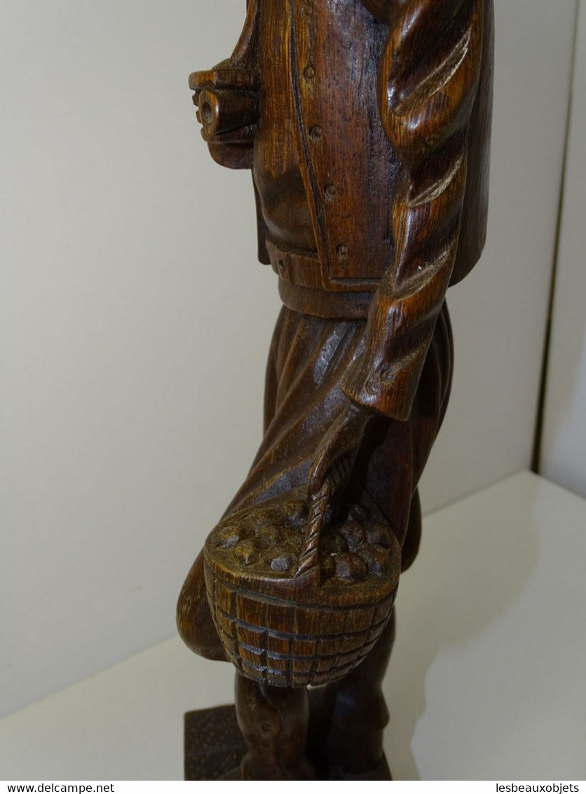*SUJET PERSONNAGE BRETON BOIS sculpté COLLECTION DECO VITRINE ART POPULAIRE  E
