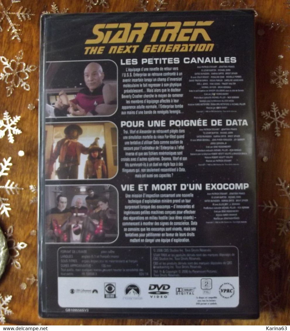 CLASSIC - STAR TREK - THE NEXT GENERATION 3 épisodes - Version Français & Original - PAL 2  : 133 - 134 - 135 - Colecciones & Series