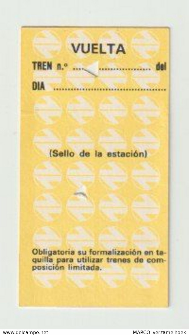 Carte D'entrée-toegangskaart-ticket: RENFA Pineda-barcelona España (E) - Europe
