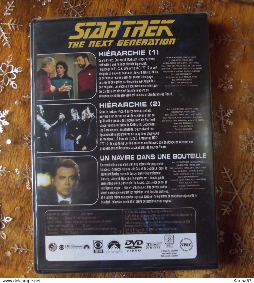 CLASSIC - STAR TREK - THE NEXT GENERATION 3 épisodes - Version Français & Original - PAL 2  : 136 - 137 - 138 - Konvolute