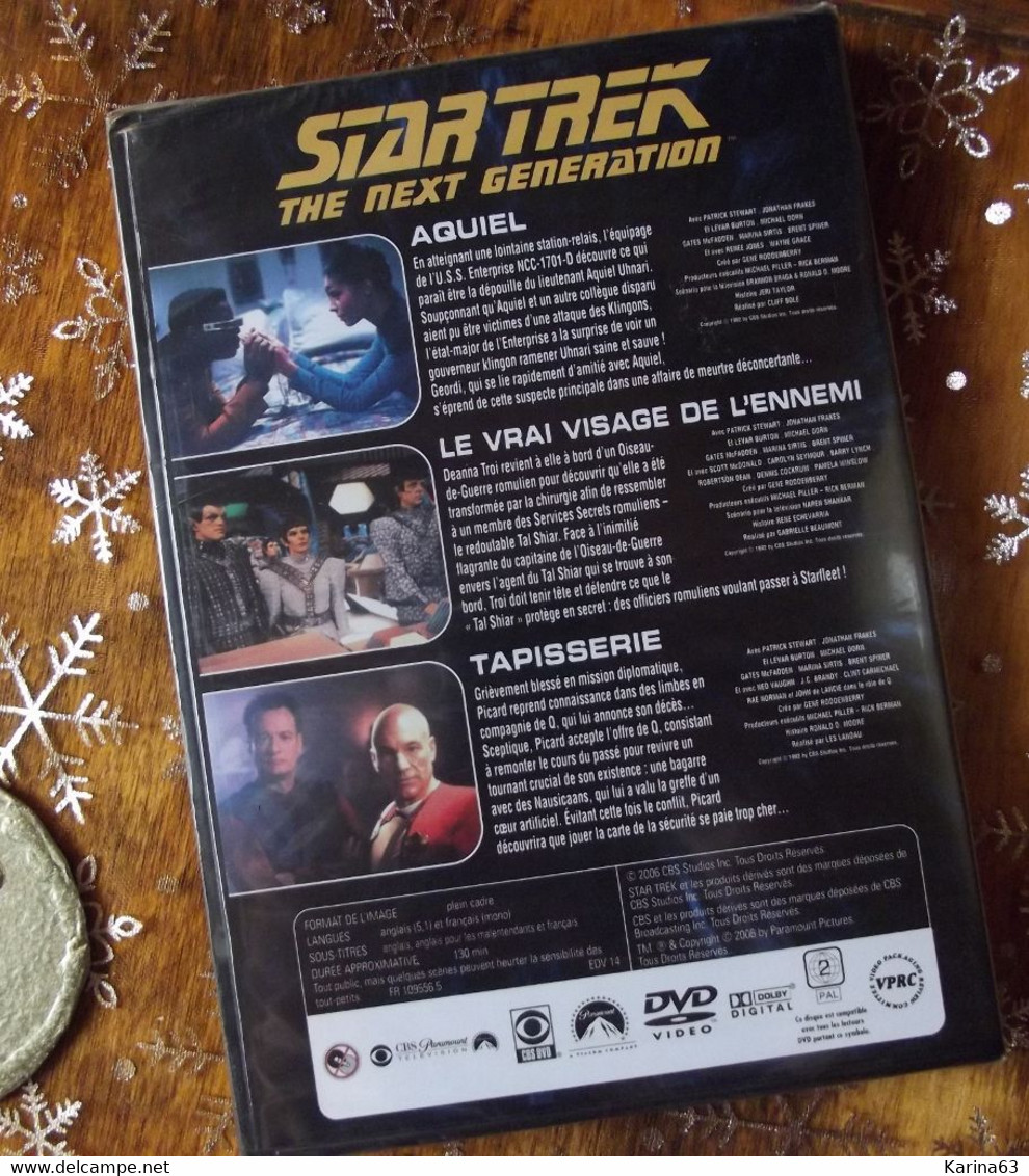 CLASSIC - STAR TREK - THE NEXT GENERATION 3 épisodes - Version Français & Original - PAL 2  : 139 - 140 - 141 - Collections, Lots & Séries