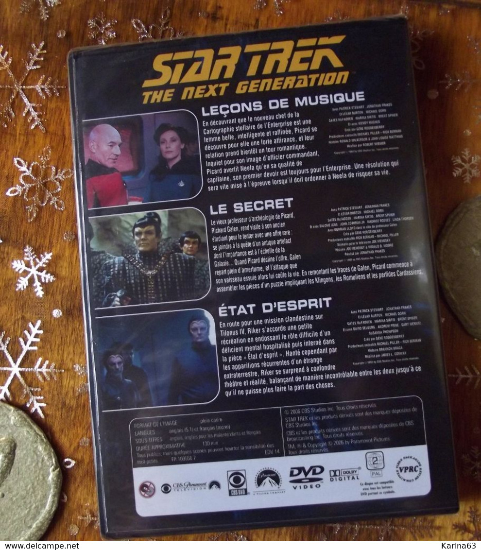 CLASSIC - STAR TREK - THE NEXT GENERATION 3 épisodes - Version Français & Original - PAL 2  : 145 - 146 - 147 - Collections & Sets