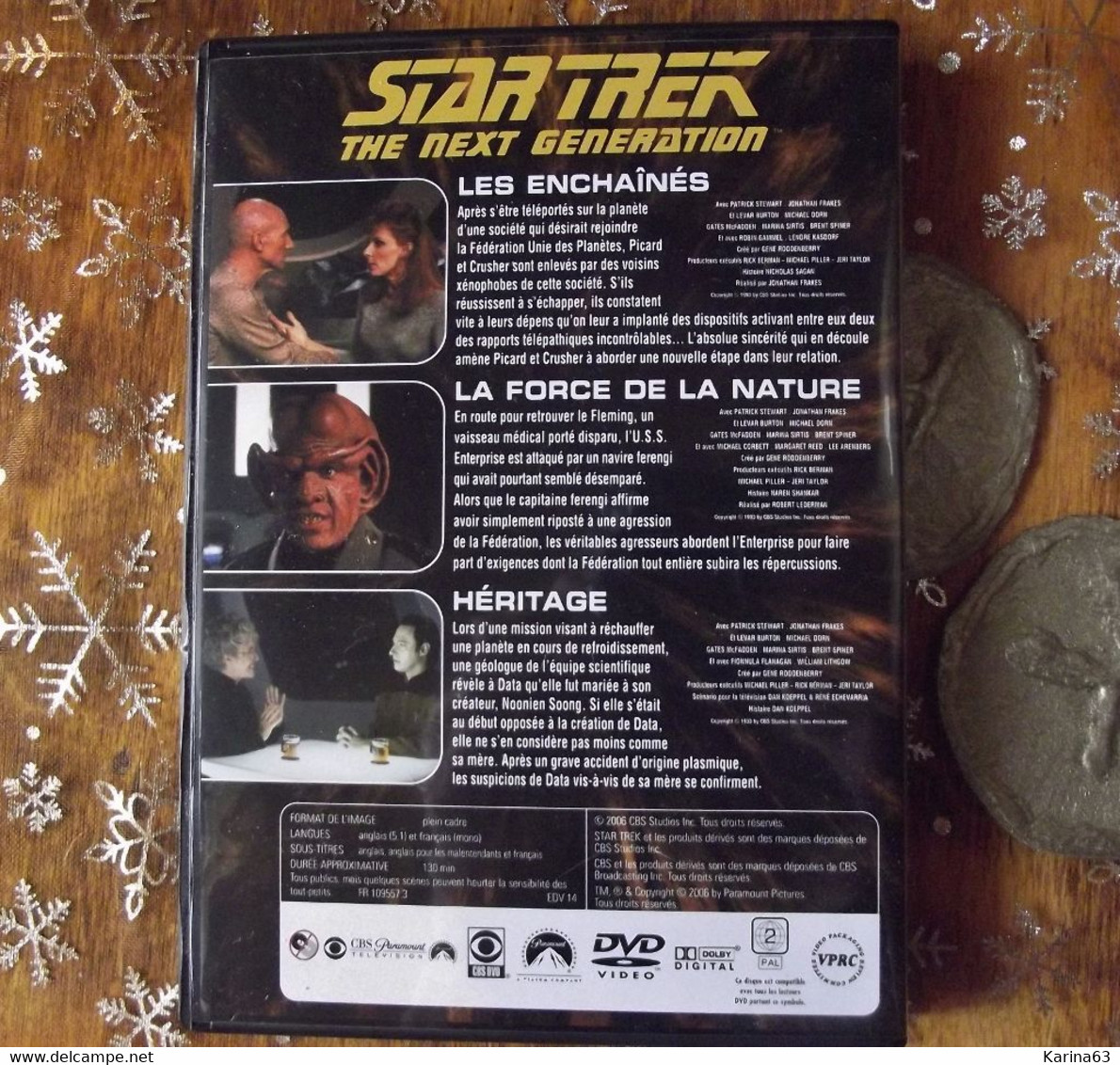 CLASSIC - STAR TREK - THE NEXT GENERATION 3 épisodes - Version Français & Original - PAL 2  : 160 - 161 - 162 - Colecciones & Series