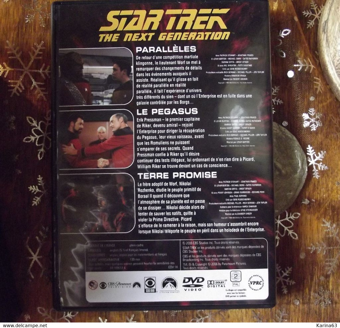 CLASSIC - STAR TREK - THE NEXT GENERATION 3 épisodes - Version Français & Original - PAL 2  : 163 - 164 - 165 - Collections & Sets