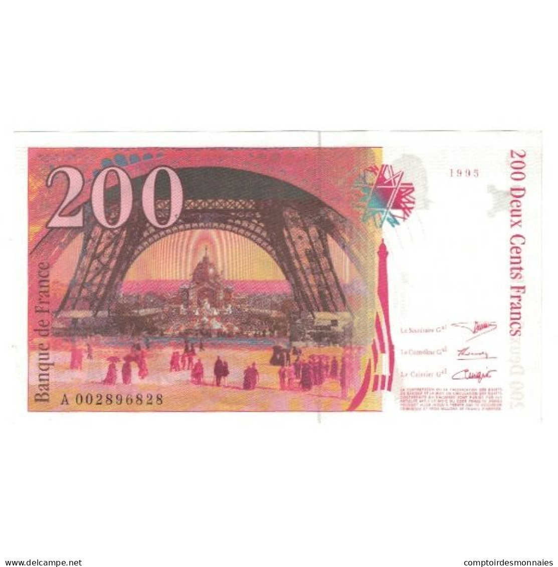 France, 200 Francs, Eiffel, 1995, BRUNEEL, BONARDIN, VIGIER, NEUF, Fayette:75.1 - 200 F 1995-1999 ''Eiffel''