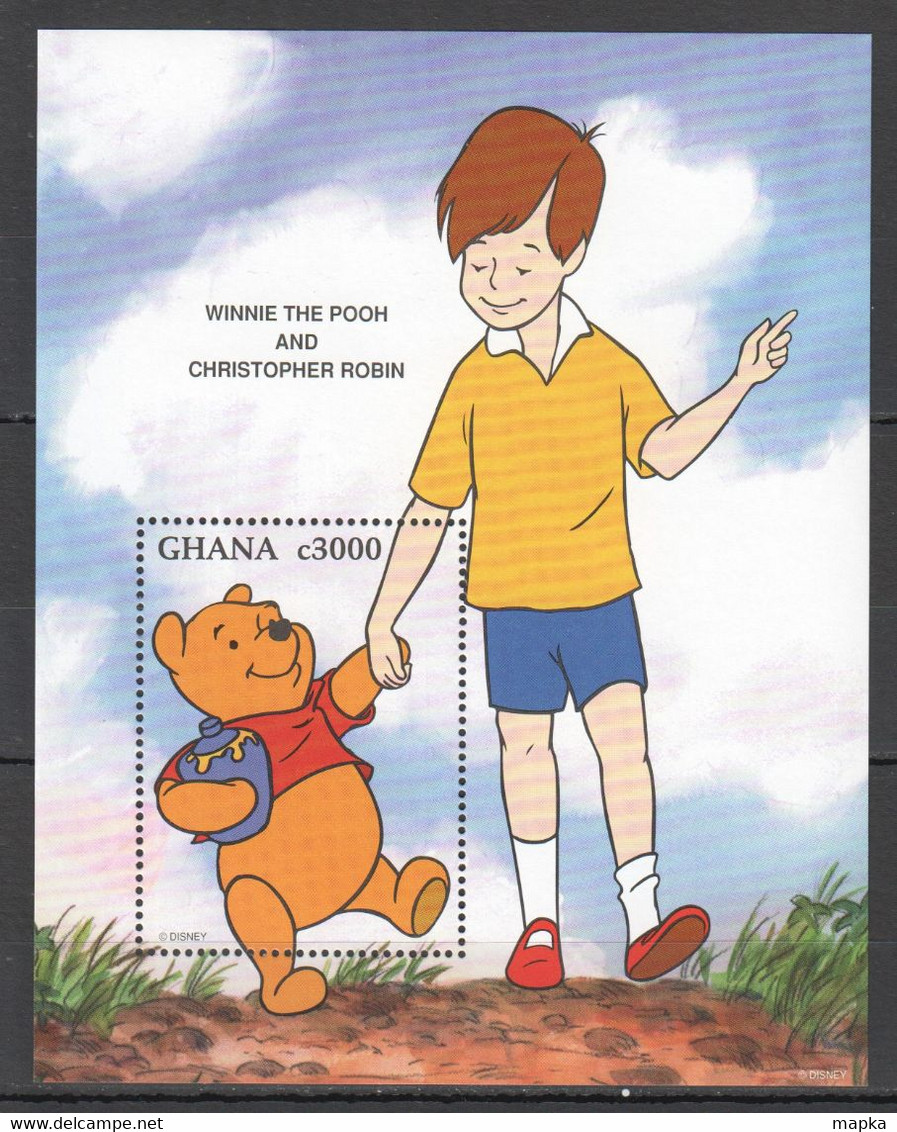 Z357 GHANA WALT DISNEY WINNIE THE POOH ROBIN 1BL MNH - Disney