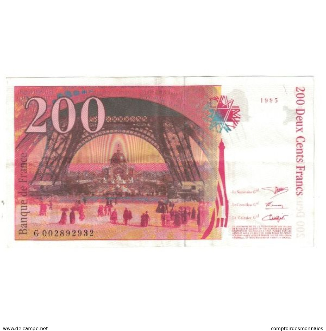 France, 200 Francs, Eiffel, 1995, BRUNEEL, BONARDIN, VIGIER, SPL, Fayette:75.1 - 200 F 1995-1999 ''Eiffel''