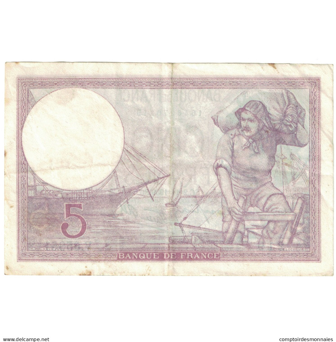 France, 5 Francs, 1939, 1939-11-02, TTB, Fayette:4.14, KM:83 - 5 F 1917-1940 ''Violet''