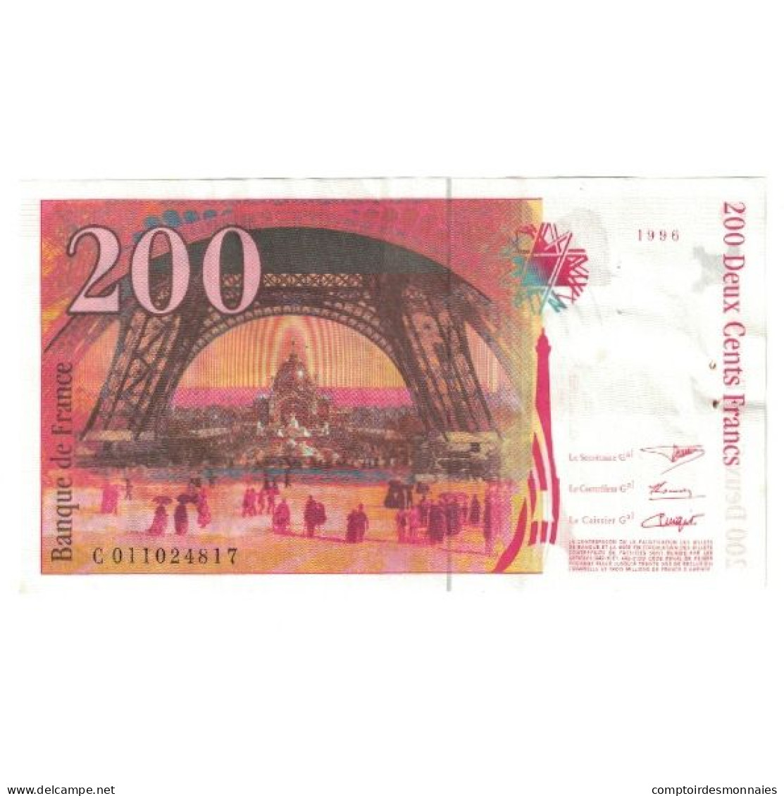 France, 200 Francs, Eiffel, 1996, BRUNEEL, BONARDIN, VIGIER, SUP, Fayette:75.02 - 200 F 1995-1999 ''Eiffel''