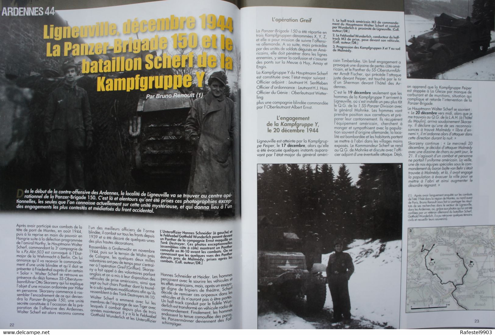 Revue Bataille des Ardennes 1944 Manhay Soy Malmedy Ligneuville Skorzeny Panzer Tank Chenogne Bastogne Langlir etc....