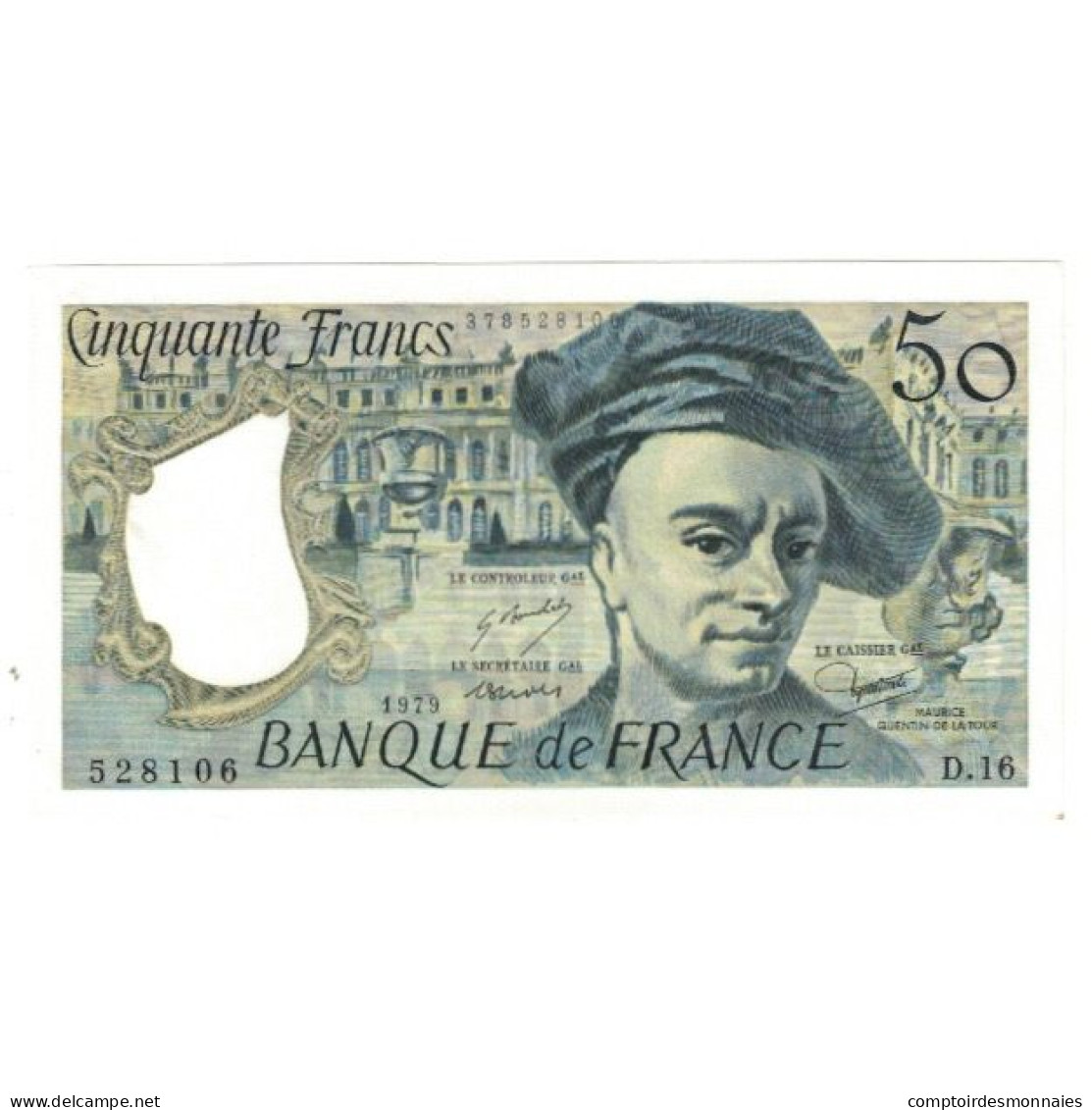 France, 50 Francs, Quentin De La Tour, 1979, STROHL TRONCHE DENTAUD, SPL - 50 F 1976-1992 ''Quentin De La Tour''