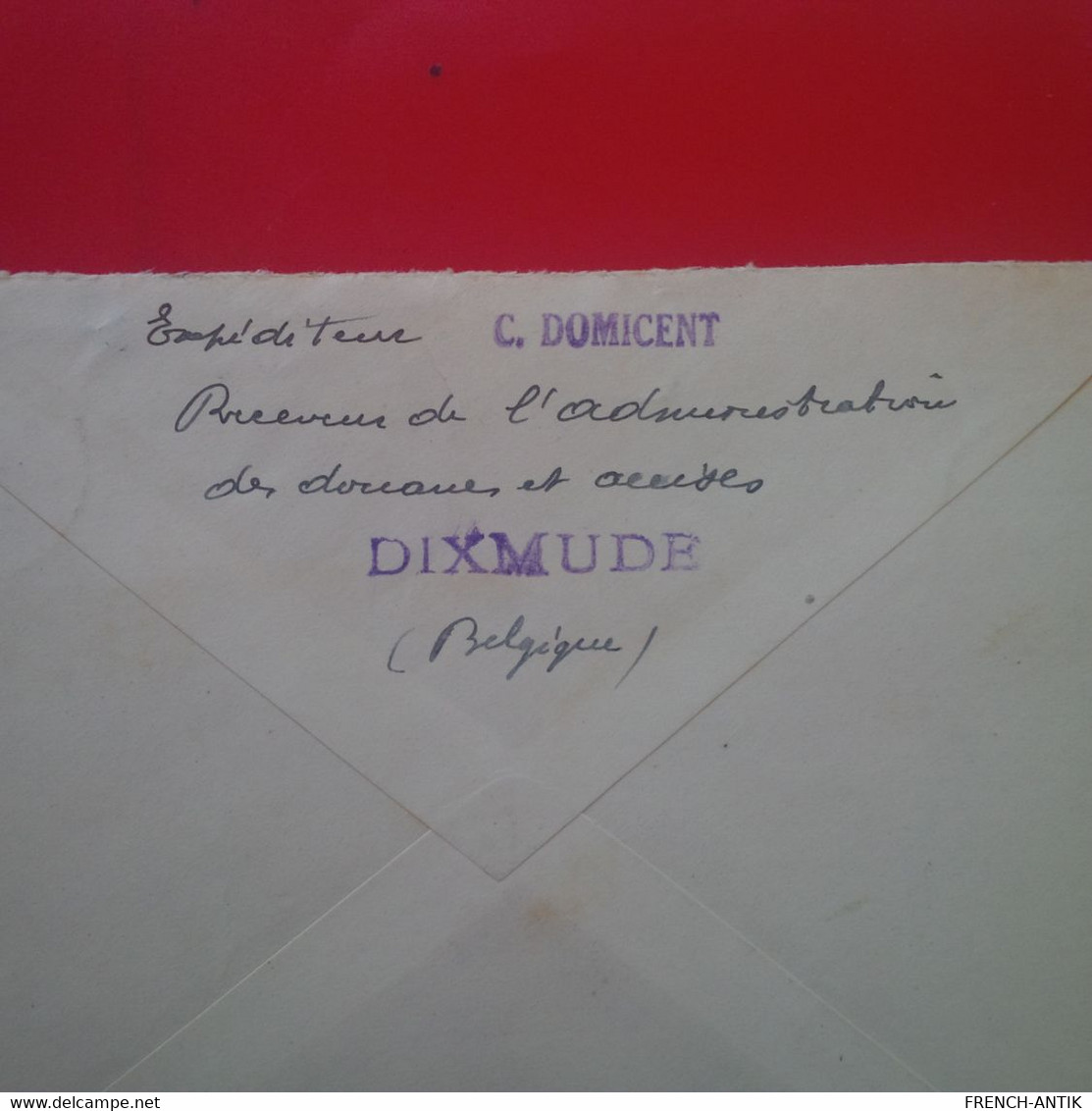 LETTRE RECOMMANDE DIXMUDE POUR TUNIS DOUANES 1935 - Cartas & Documentos