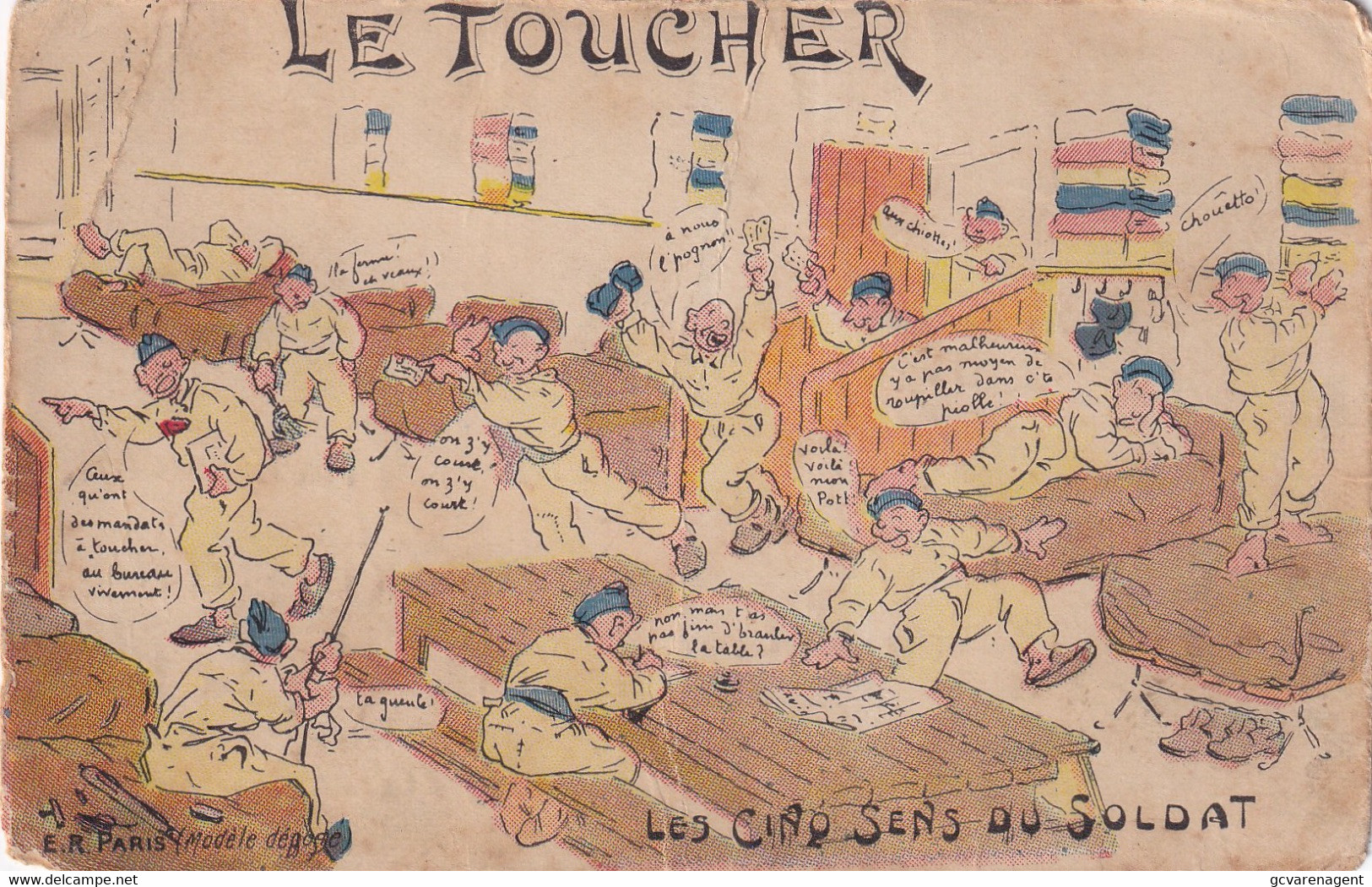 LE TOUCHER   LES CINQ SENS DU SOLDAT - Humour