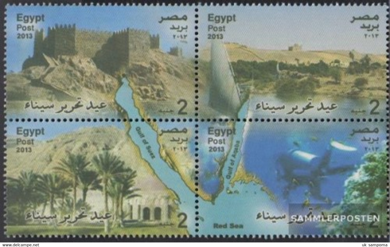 Egypt 2497-2500 Block Of Four (complete Issue) Unmounted Mint / Never Hinged 2013 Return Sinai Peninsulas - Nuevos