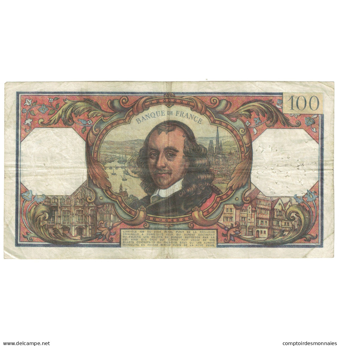 France, 100 Francs, 1971, 1971-04-01, TB, Fayette:65.41, KM:149d - 100 F 1964-1979 ''Corneille''