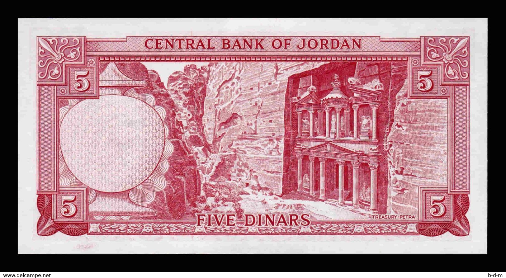 Jordania Jordan 5 Dinars L. 1959 (1965) Pick 15b Sign 15 SC UNC - Jordanië