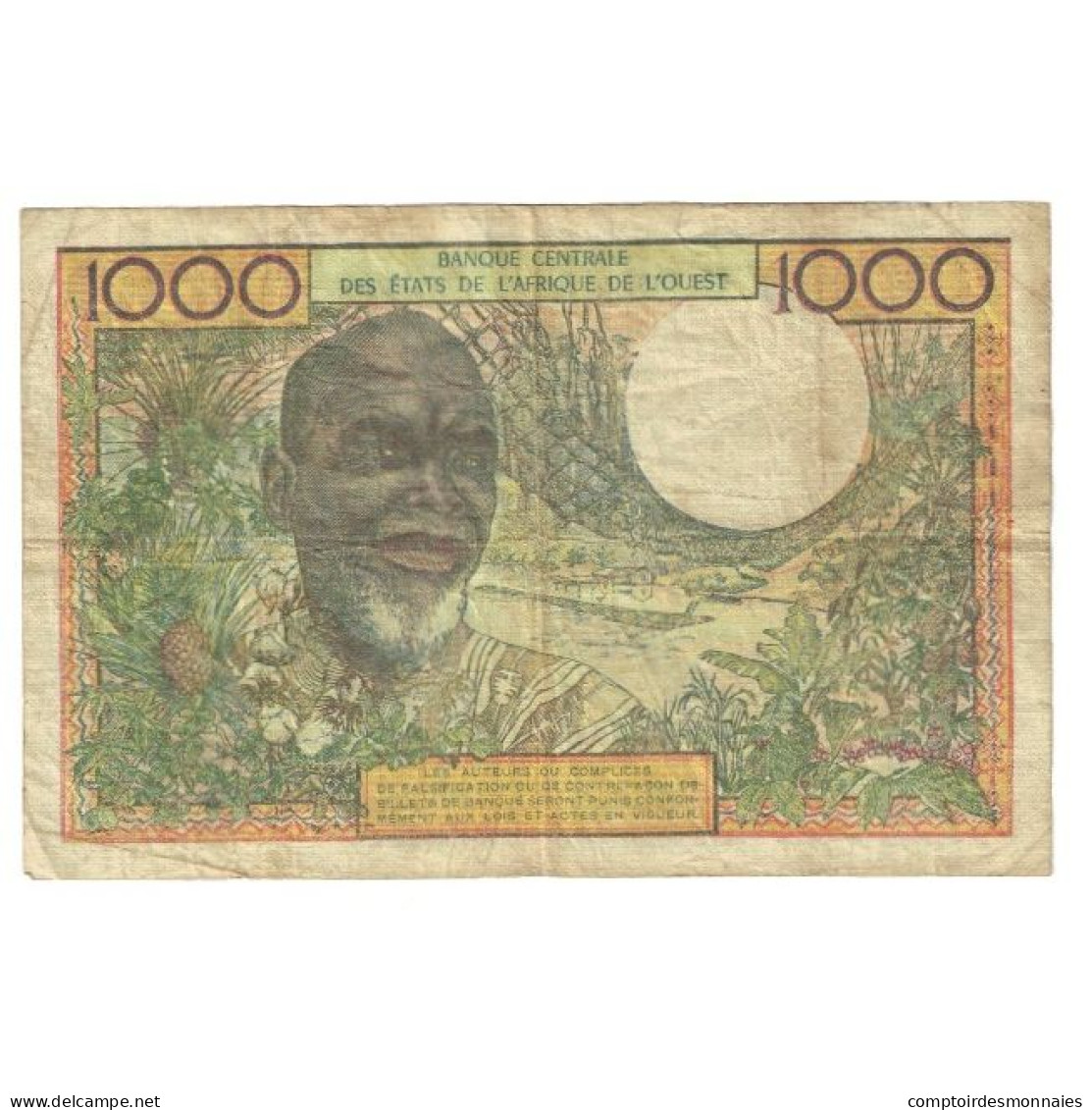 Billet, West African States, 1000 Francs, KM:103Ai, TB - Westafrikanischer Staaten