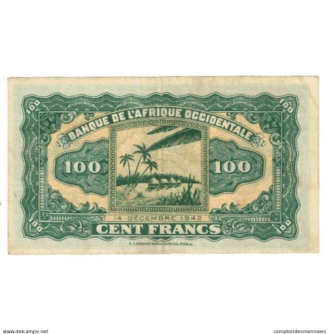 Billet, French West Africa, 100 Francs, 1942, 1942-12-14, KM:31a, TTB - West-Afrikaanse Staten