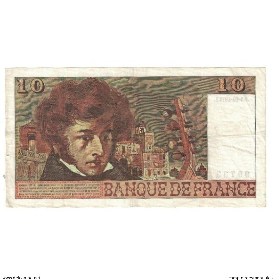 France, 10 Francs, Berlioz, 1974, P. A.Strohl-G.Bouchet-J.J.Tronche, 1974-10-03 - 10 F 1972-1978 ''Berlioz''