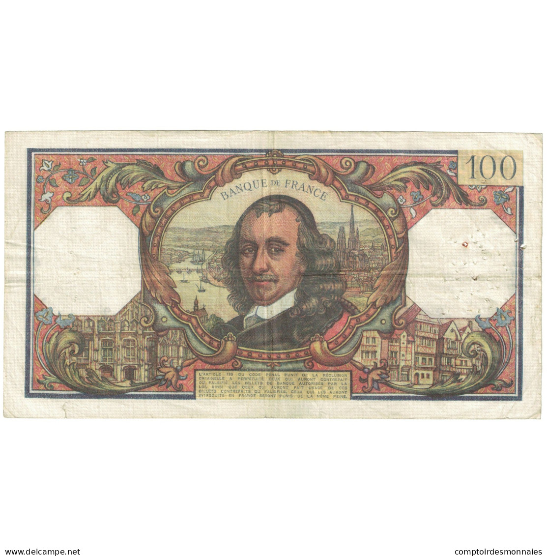 France, 100 Francs, 1970, 1970-02-05, TB, Fayette:65.30, KM:149c - 100 F 1964-1979 ''Corneille''