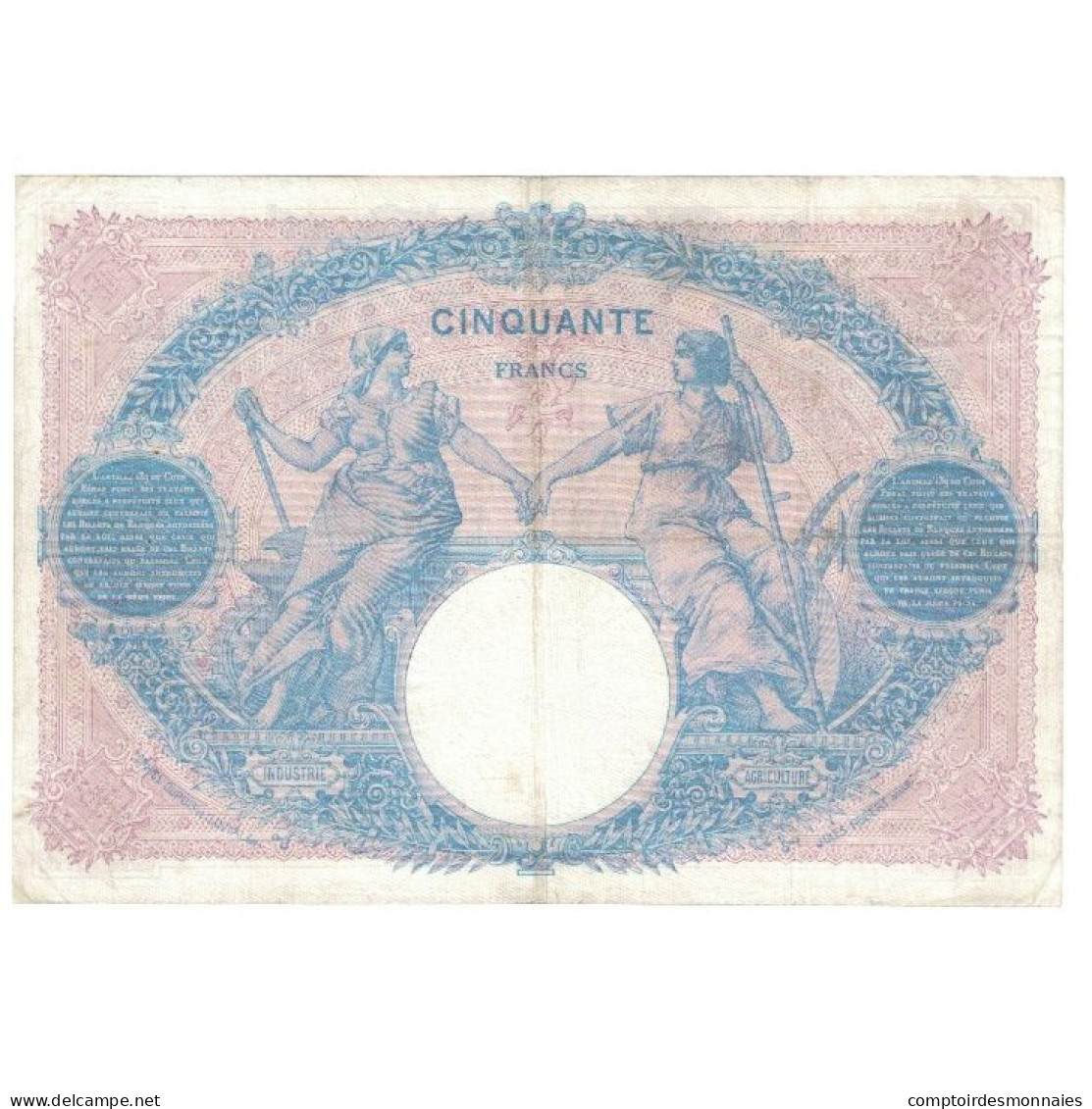France, 50 Francs, Bleu Et Rose, 1913, E.Picard-J.Laferrière, 1913-07-12, TTB - 50 F 1889-1927 ''Bleu Et Rose''