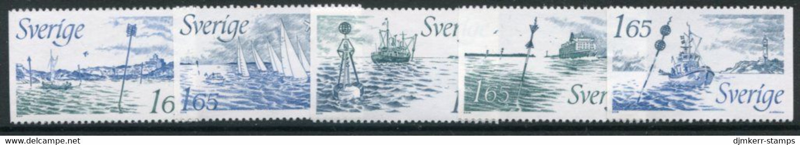 SWEDEN 1982 International Buoyage System MNH / **.  Michel 1196-1200 - Unused Stamps