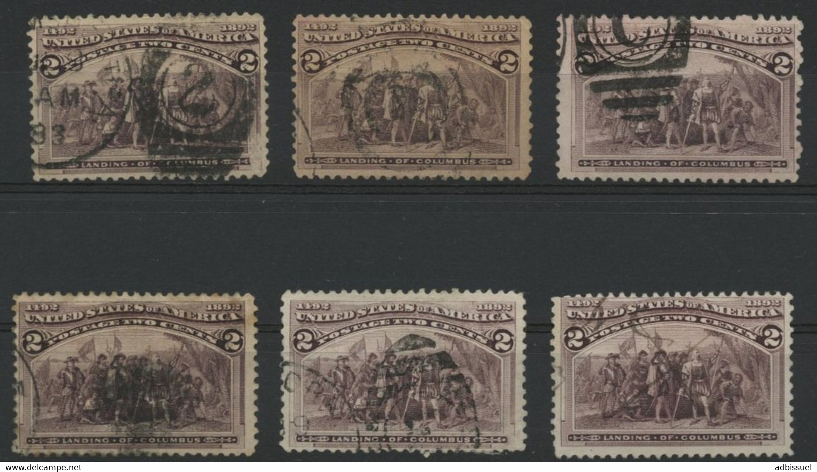 USA N° 231 / N° 82 (x6) Columbus / Vanderlyn. Used - Oblitérés