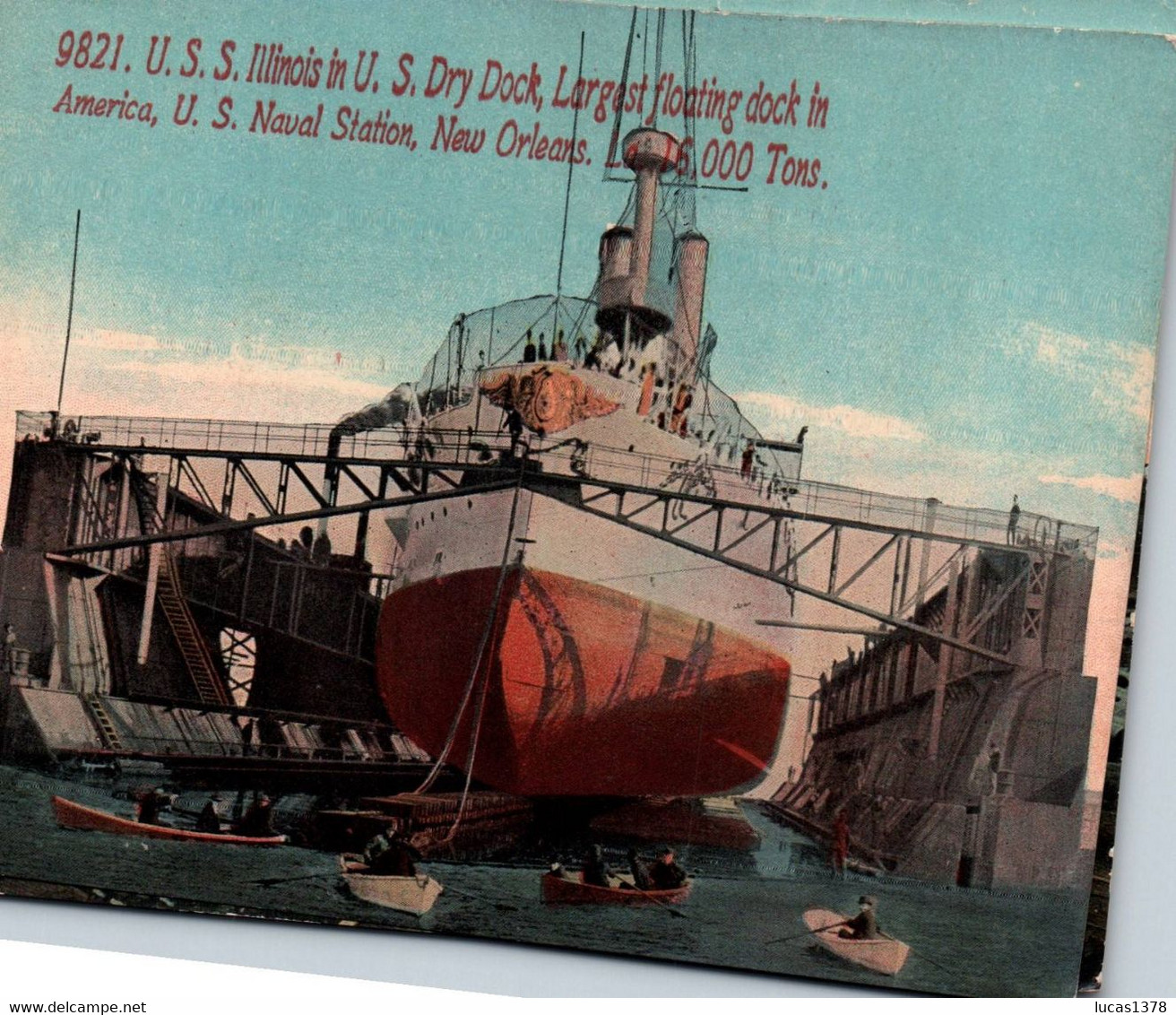 USS Illinois In Dry Dock New Orleans La - New Orleans