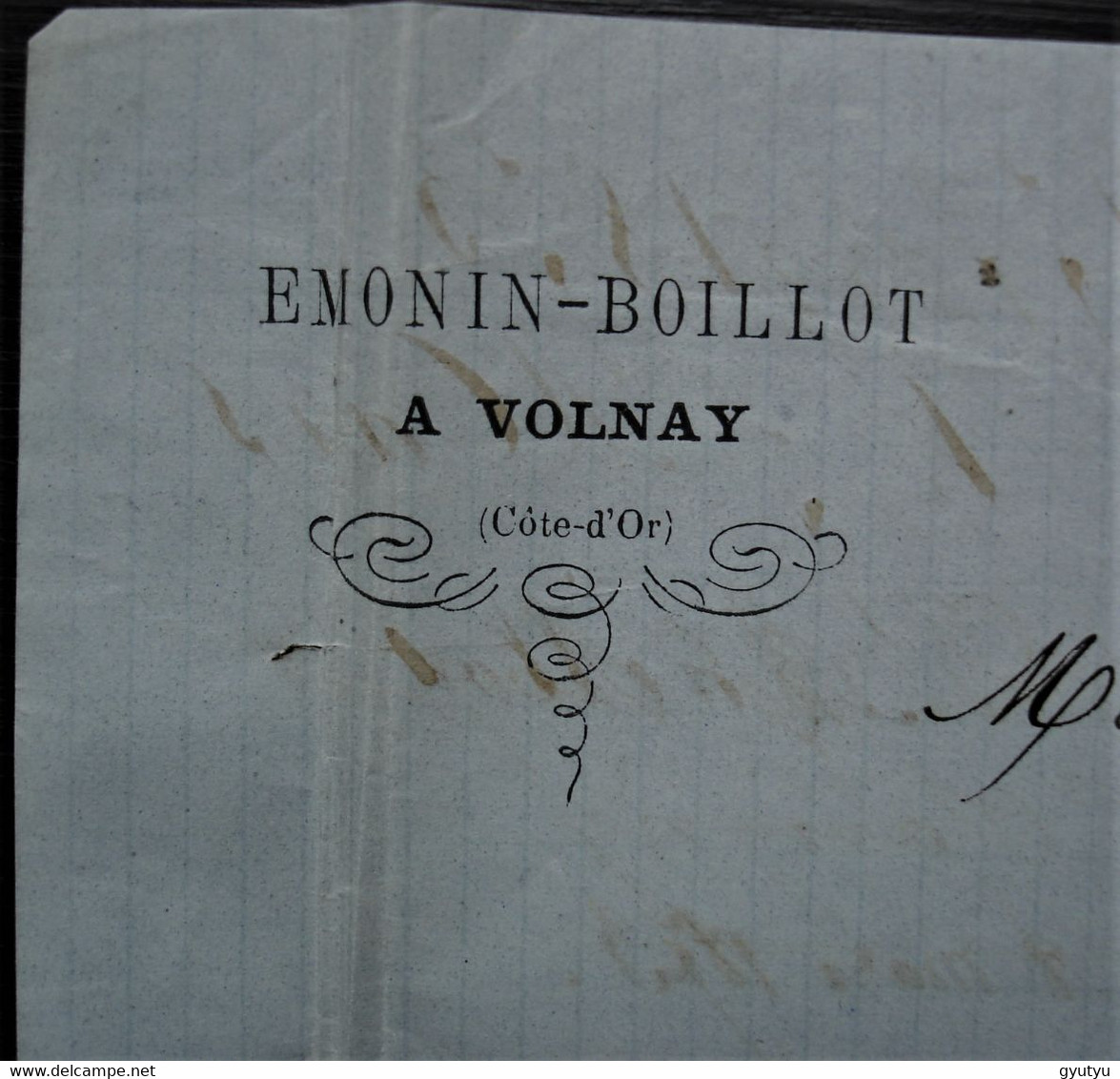 Volnay 1873 Emonin-Boillot Boîte Rurale H Cad De Beaune Pour Savigny S Beaune, Cad T22 Au Verso (côte D'or) - 1849-1876: Periodo Classico