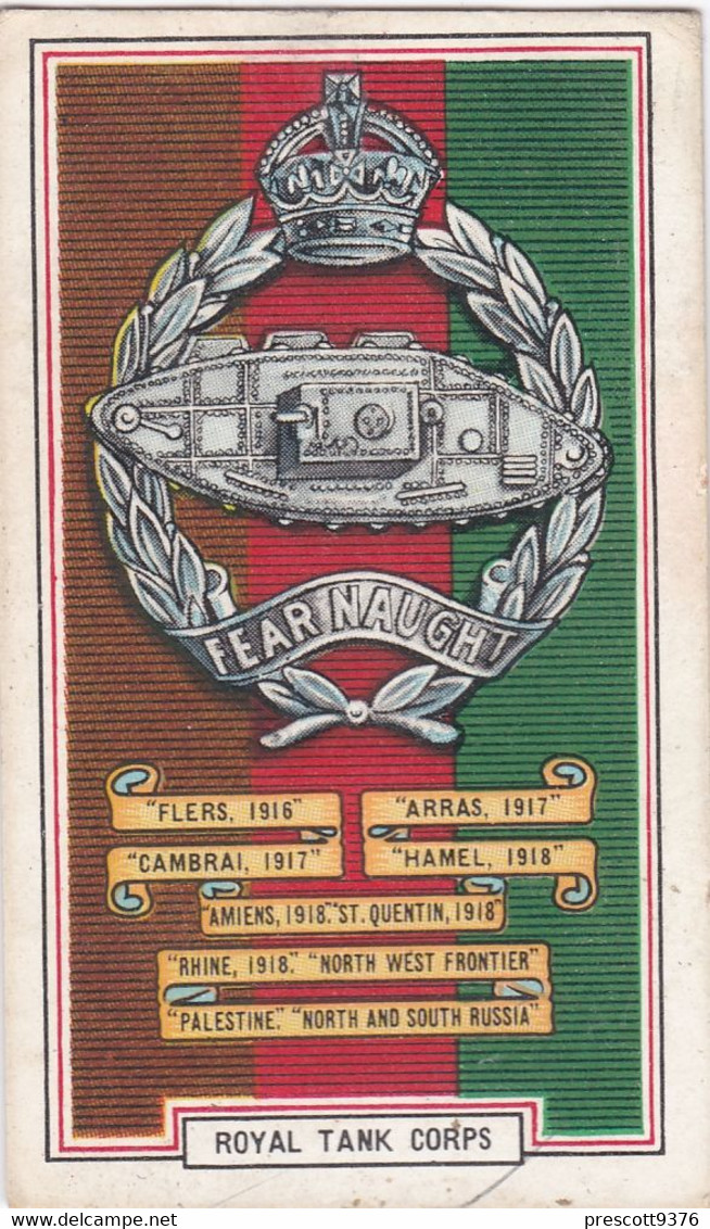 33 Royal Tank Corps  - Army Badges 1939 - Gallaher Cigarette Card - Original - Military - Gallaher