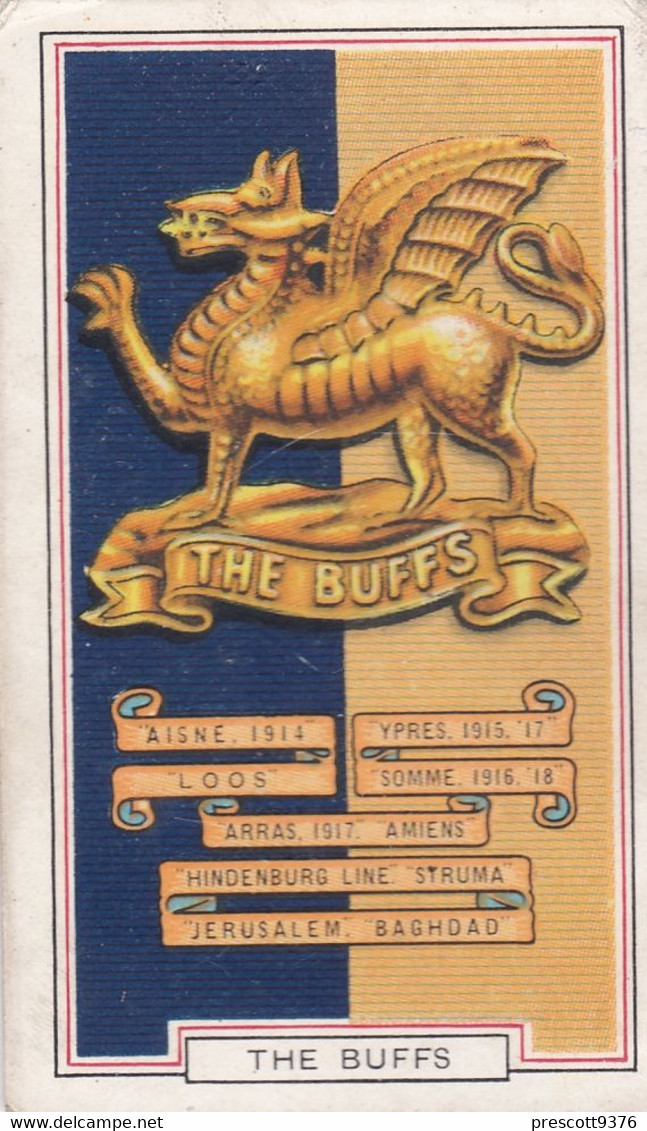 3 The Buffs  - Army Badges 1939 - Gallaher Cigarette Card - Original - Military - Gallaher
