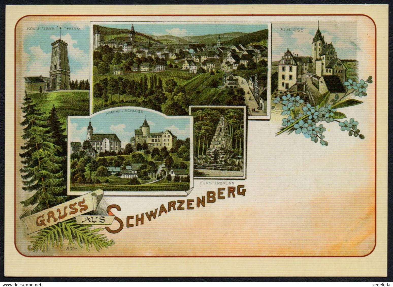 F3929 - Schwarzenberg Replik - Bild Und Heimat Reichenbach Qualitätskarte - Schwarzenberg (Erzgeb.)