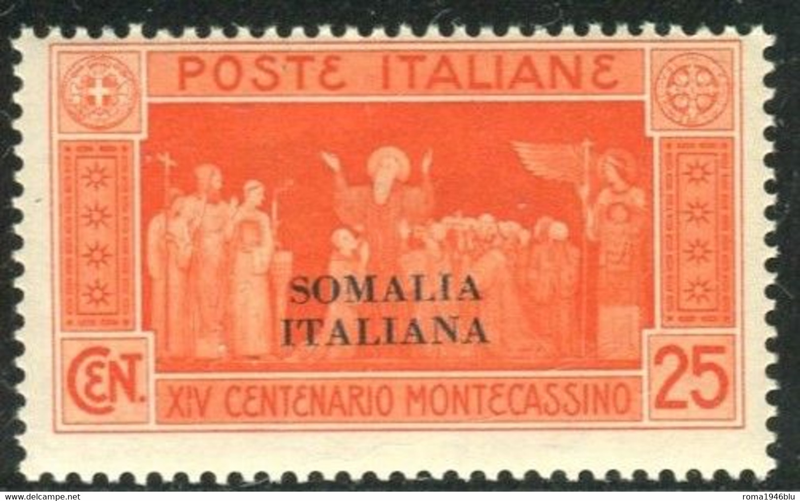 SOMALIA 1929 MONTECASSINO 25 C. ** MNH - Somalie