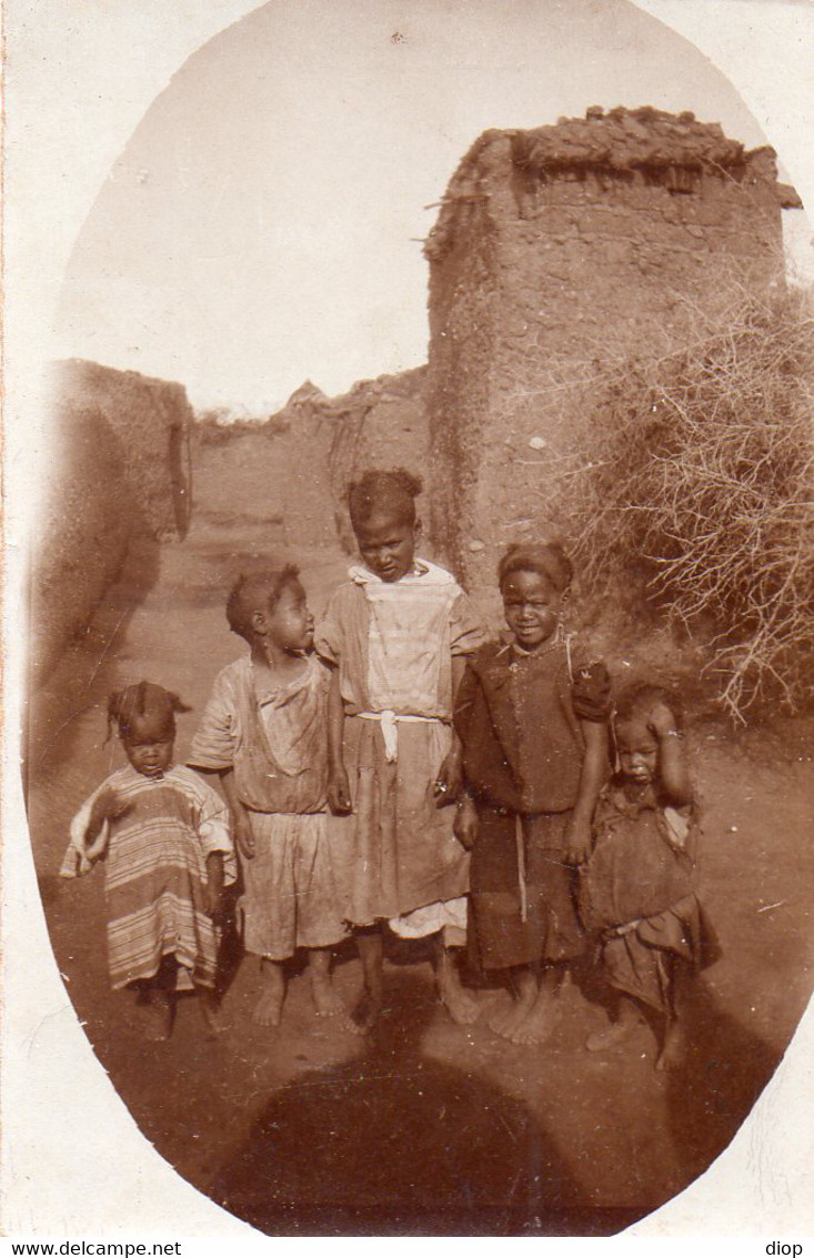 Photographie Anonyme Vintage Snapshot Afrique Enfants - Africa