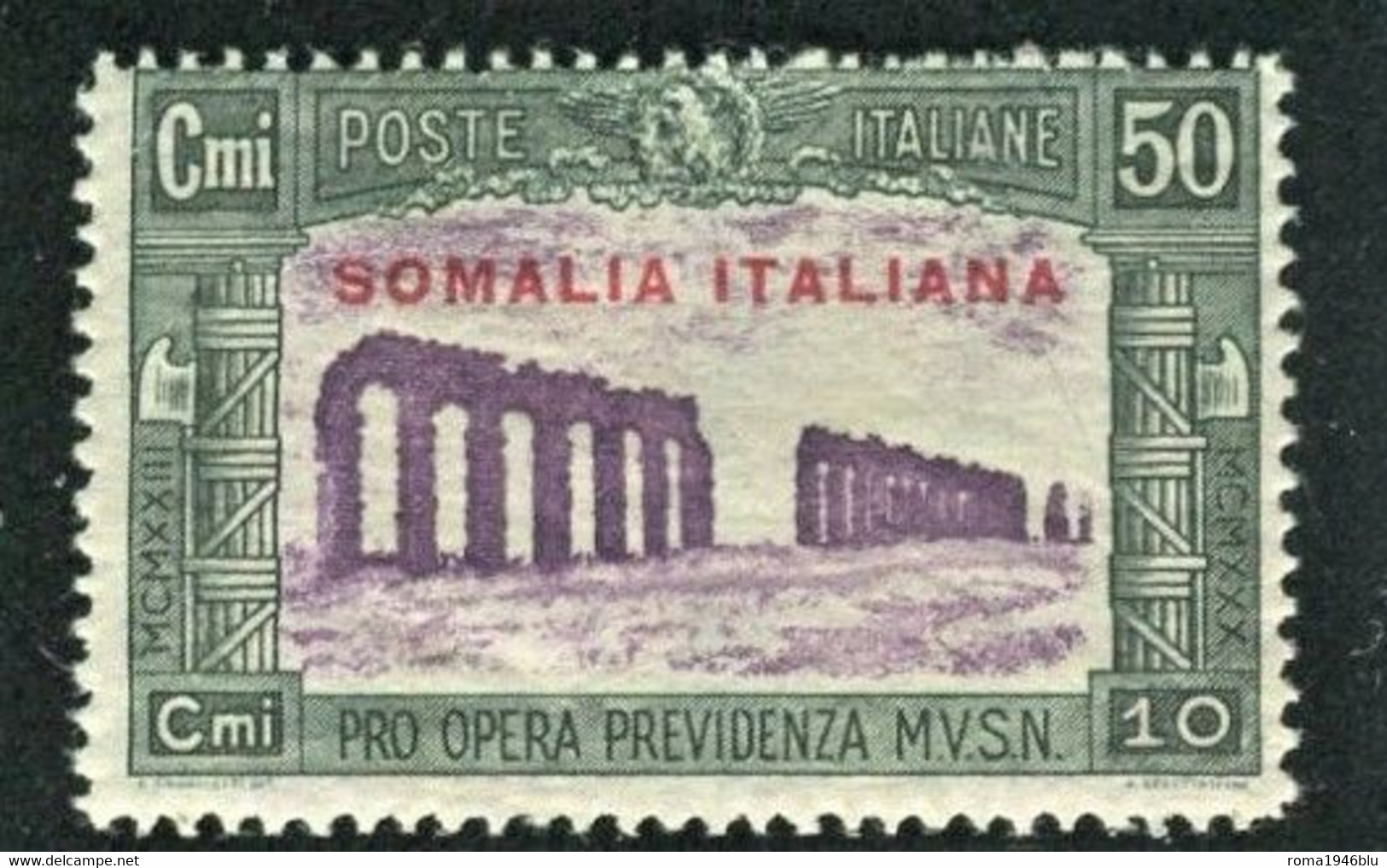 SOMALIA 1930 MILIZIA III 50 C. + 10 C. * GOMMA ORIGINALE - Somalie